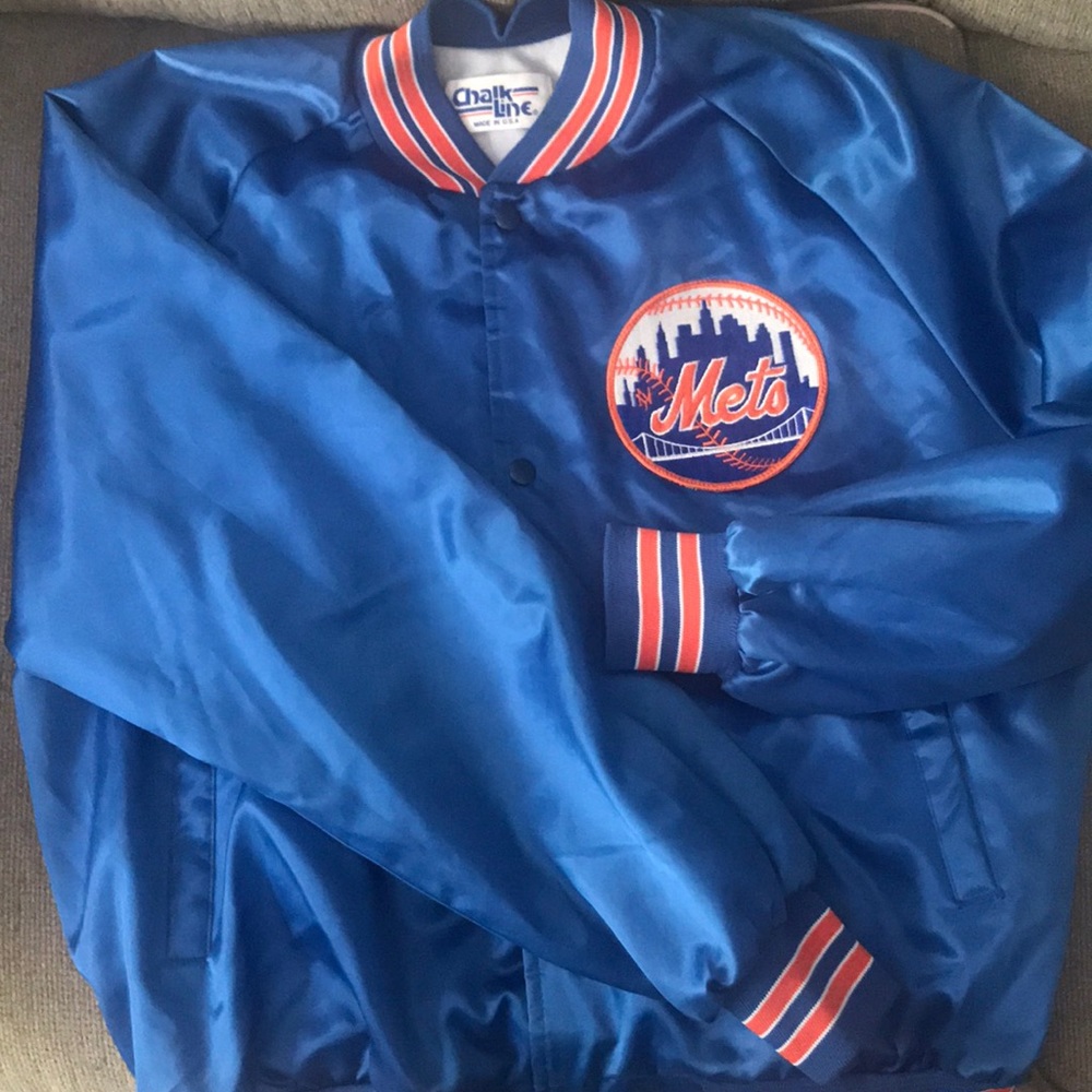 NY Mets satin bomber Jacket